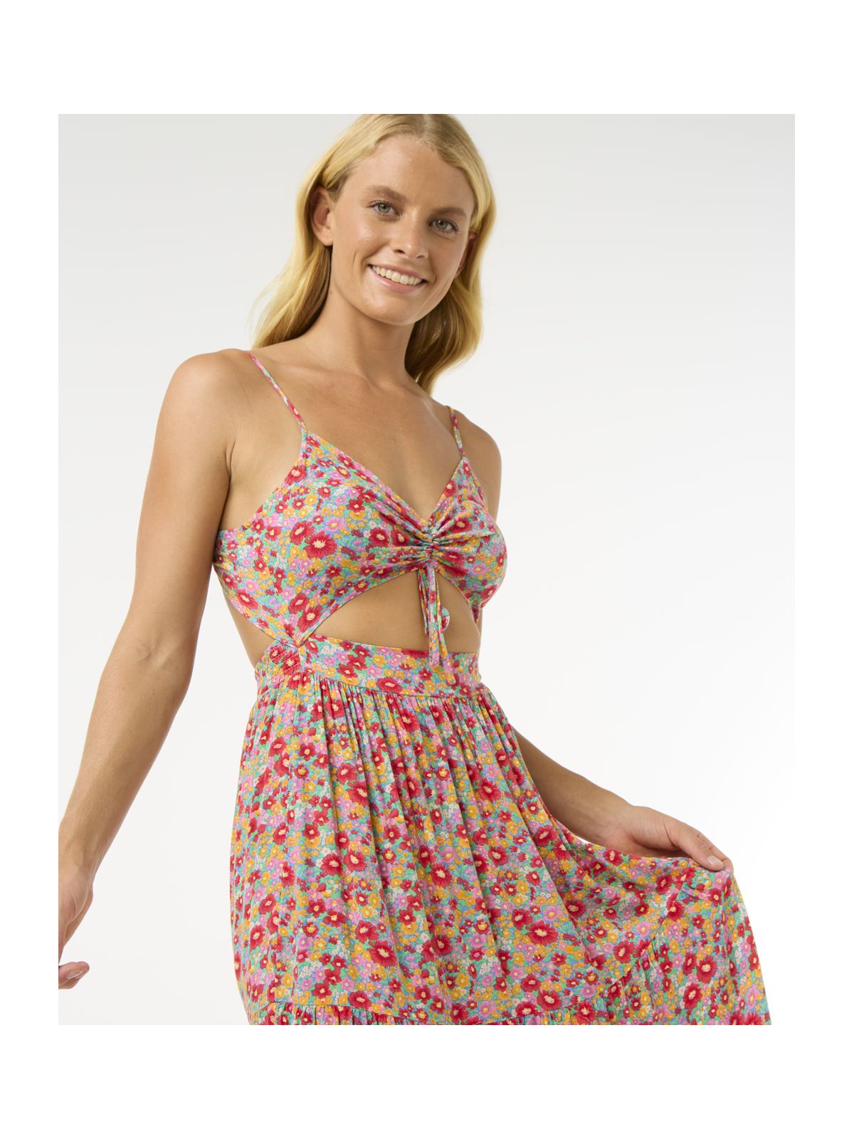 Sukienka RIP CURL Las Dalias Maxi Dress czerwona