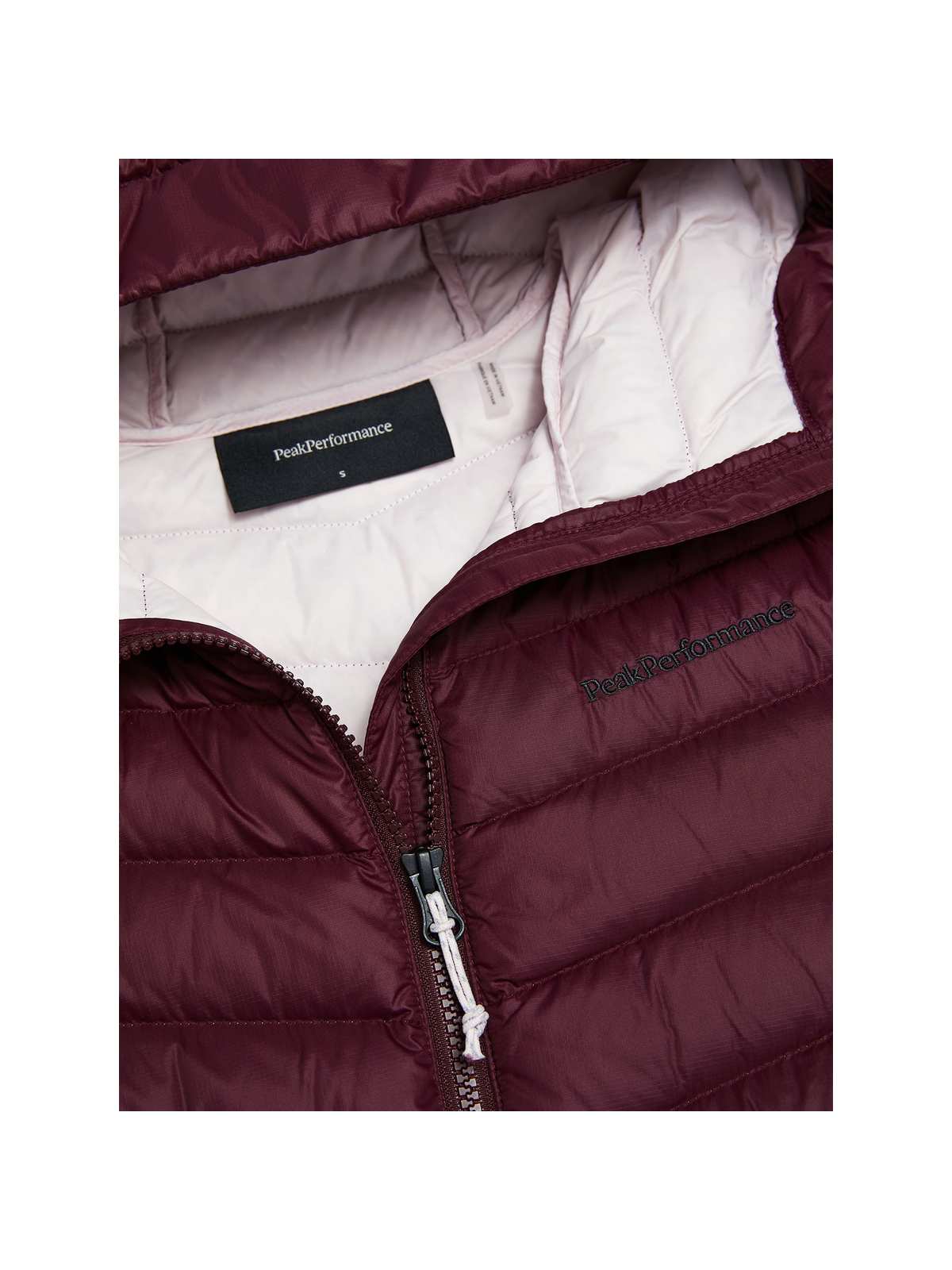 Kurtka damska PEAK PERFORMANCE Frost Down Hood Jacket bordowa