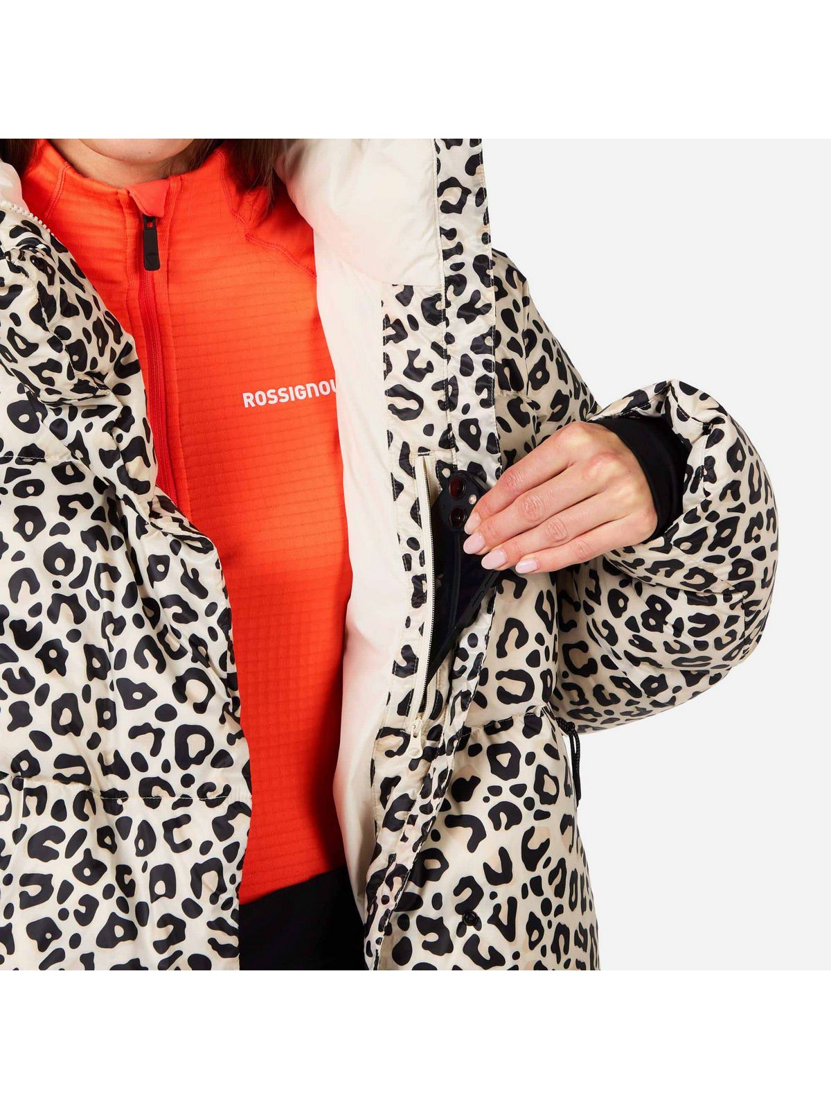 Kurtka narciarska damska ROSSIGNOL W ARETU ALLOVER DOWN JKT multikolor