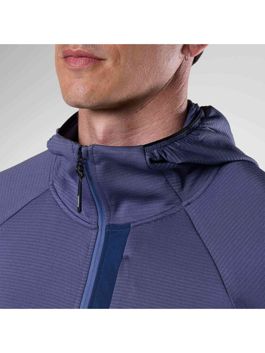 Bluza męska ROSSIGNOL M Textured Hoodie Mid Layer granatowa
