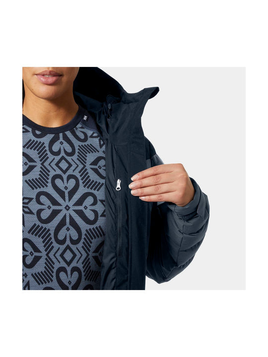 Kurtka narciarska damska HELLY HANSEN W IMPERIAL PUFFY JACKET granatowa
