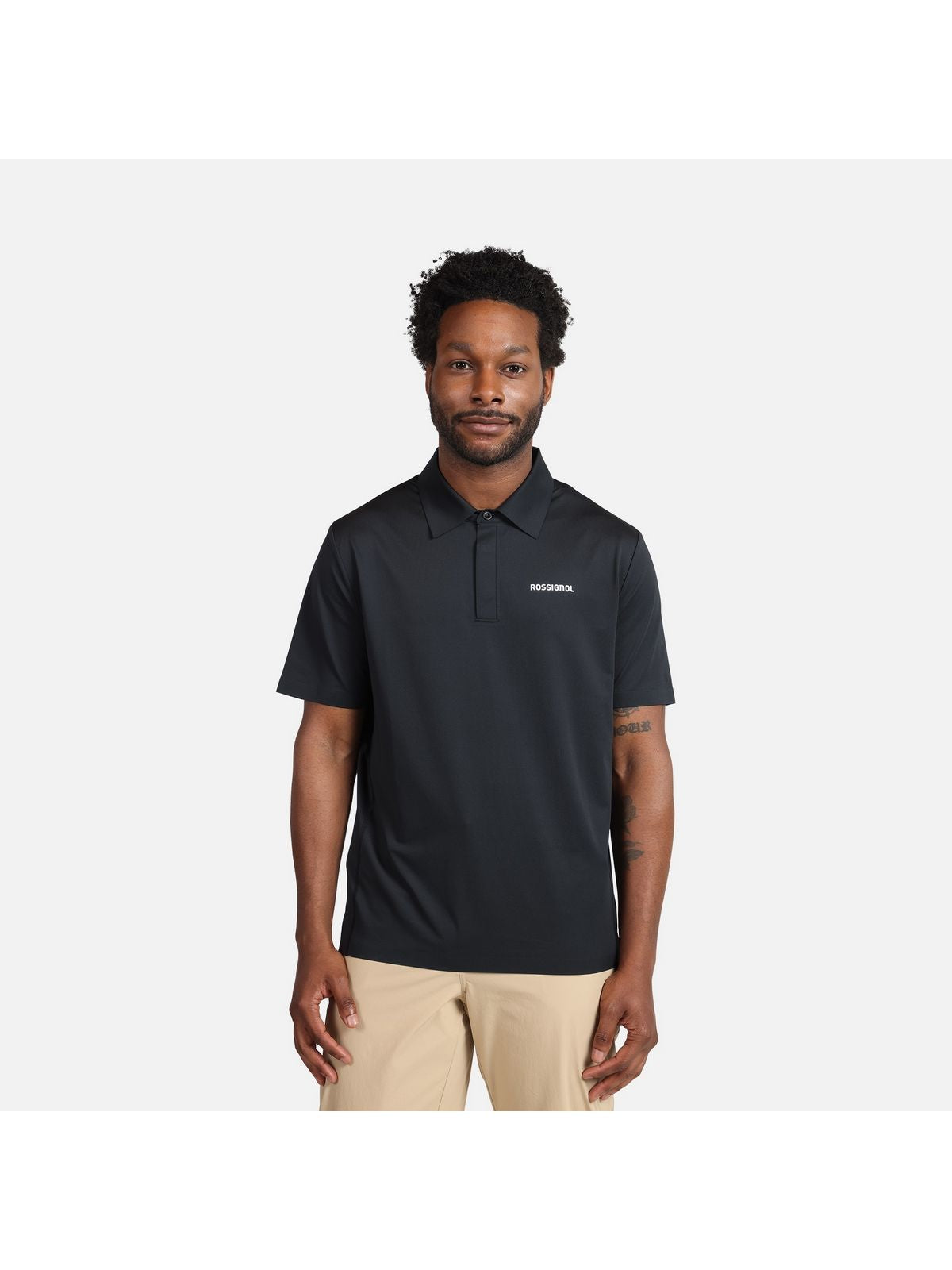 Koszulka męska polo ROSSIGNOL Lycian Polo czarny - Adventure Sports