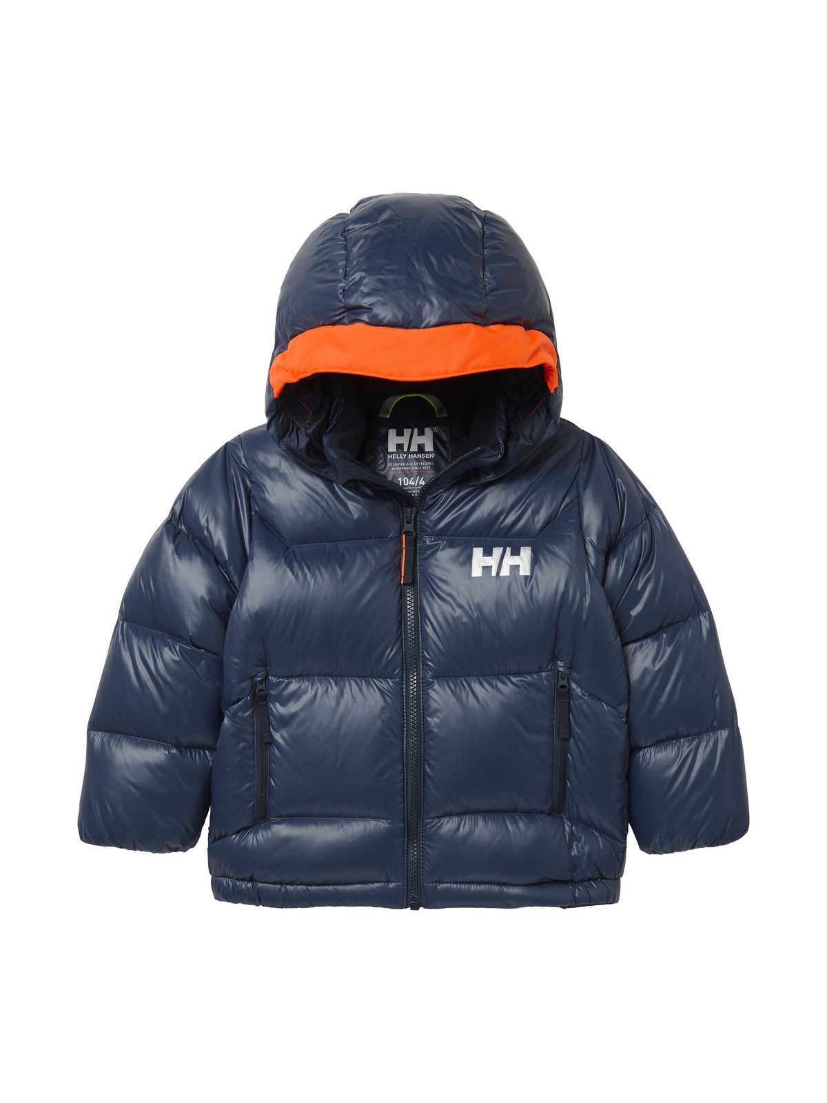 Kurtka puchowa dziecięca HELLY HANSEN K ISFJORD DOWN JACKET granatowa