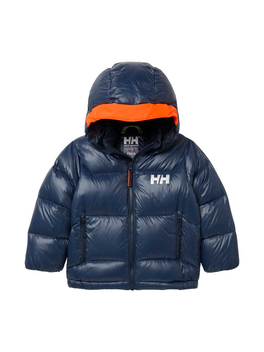 Kurtka puchowa dziecięca HELLY HANSEN K ISFJORD DOWN JACKET granatowa
