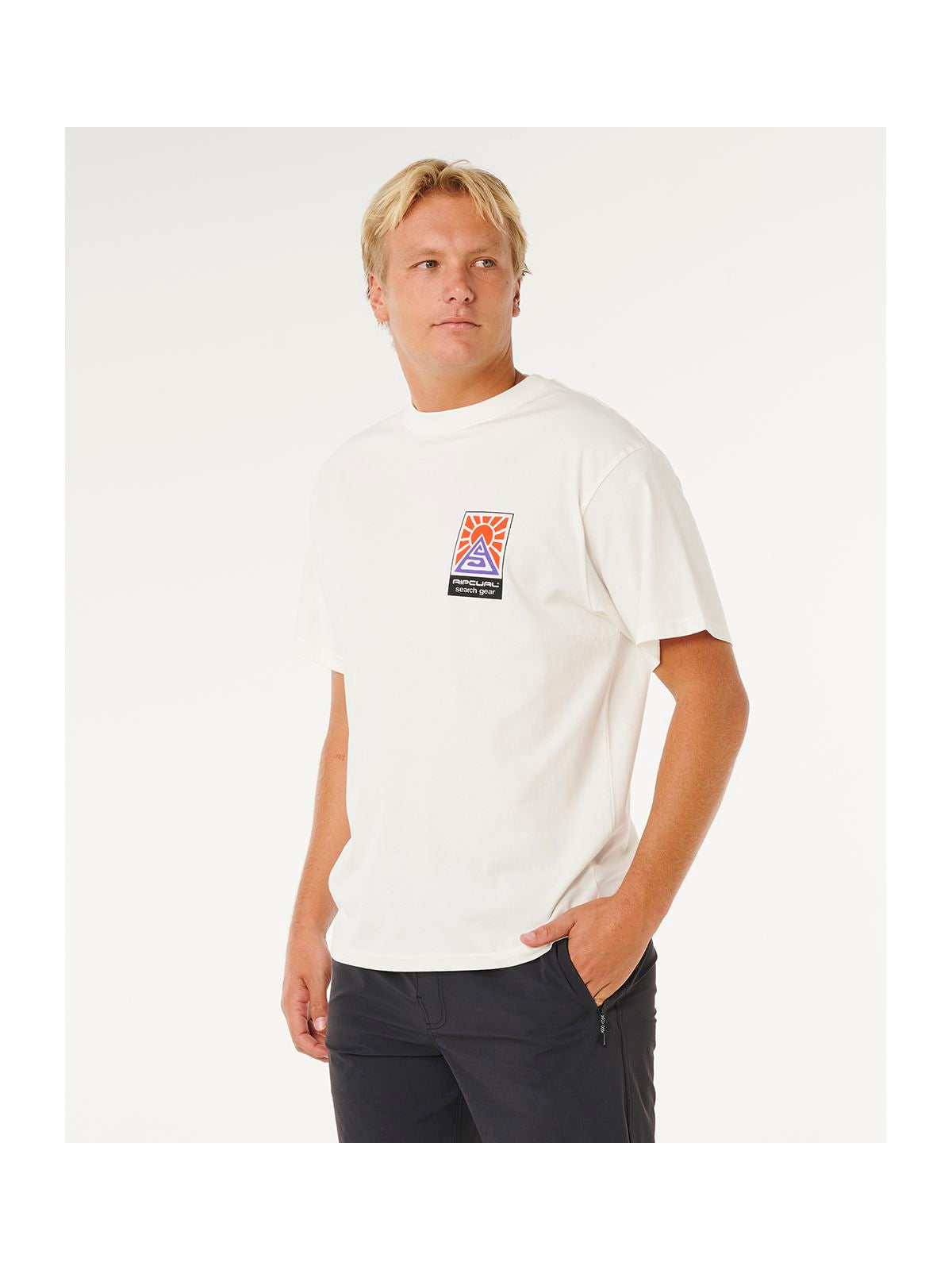 Koszulka męska RIP CURL Search Dawn Tee biała