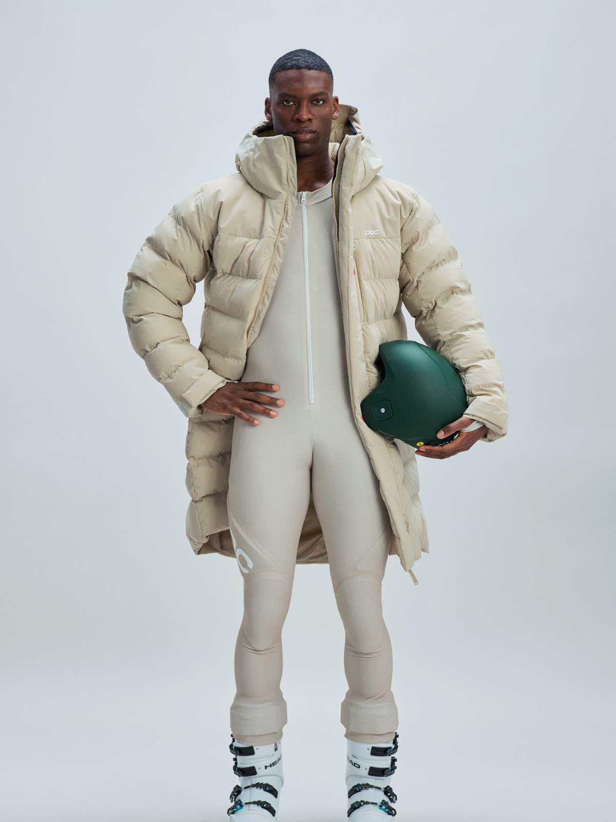 Płaszcz zimowy męski POC M'S Race Loft Parka beżowy