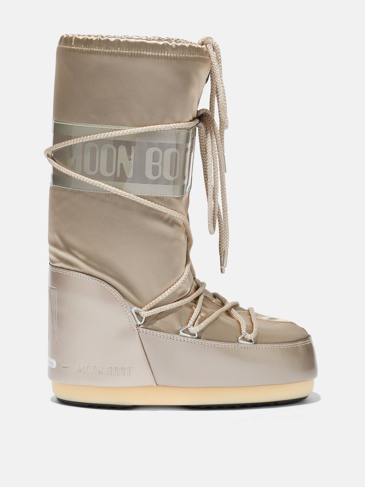 Buty damskie śniegowe MOON BOOT Icon Glance platynowe