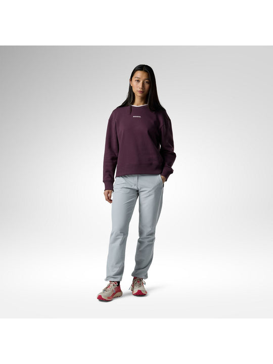 Bluza damska ROSSIGNOL W Presset Cn Relax Sweatshirt bordowa

