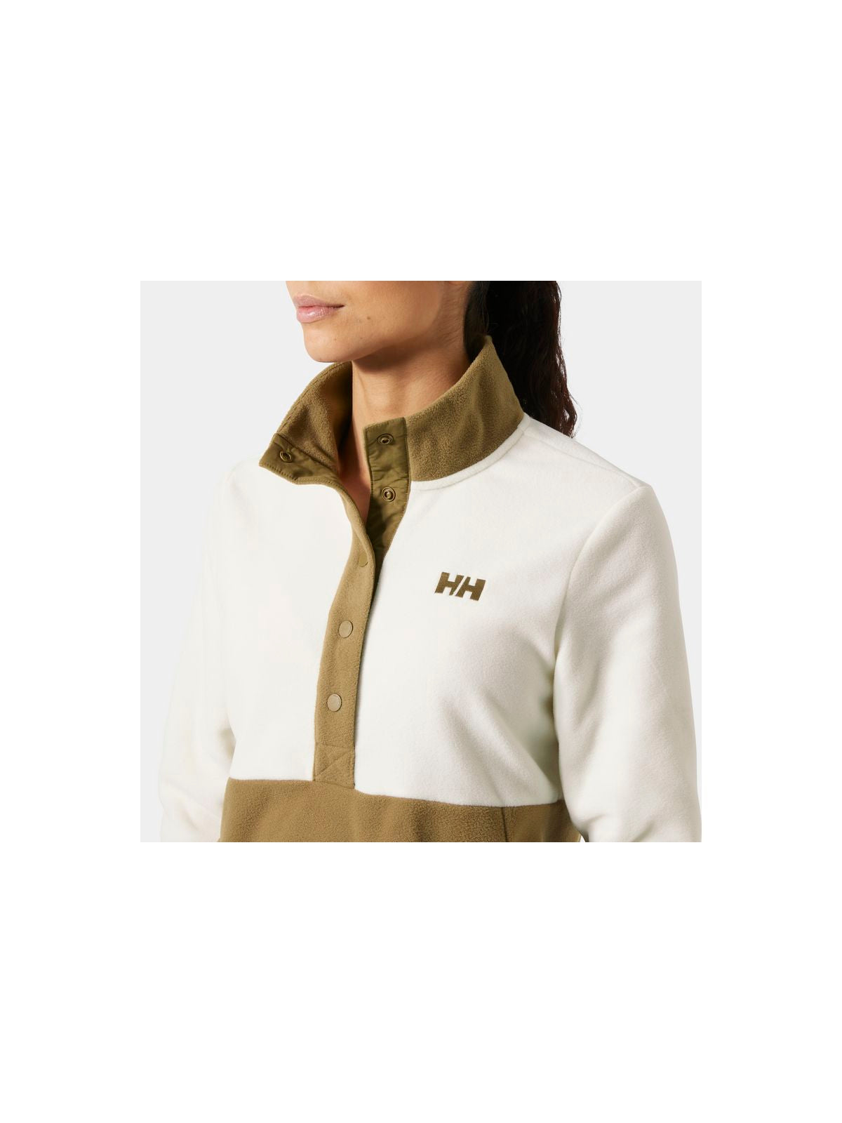 Bluza damska HELLY HANSEN W Daybreaker Snap Pullover kolor brązowy