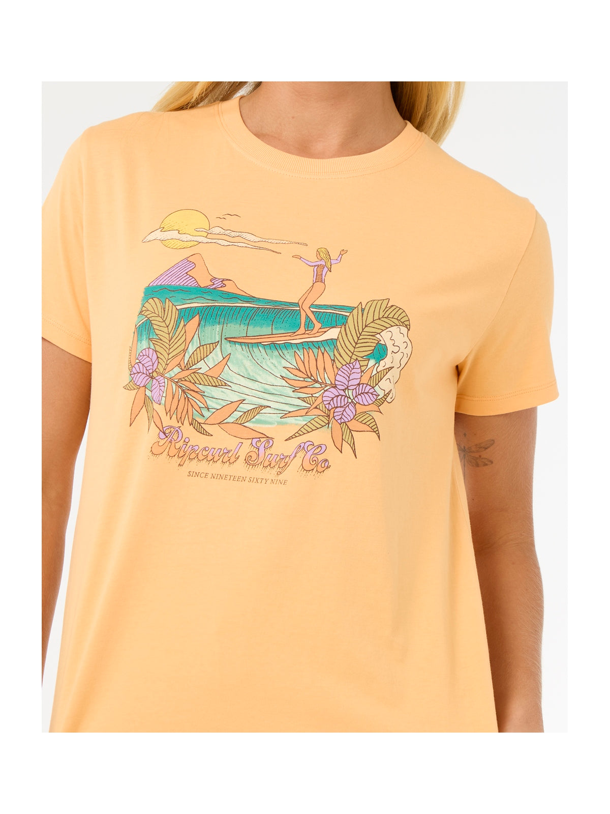 Koszulka RIP CURL Gliding Standard Tee pomarańczowa