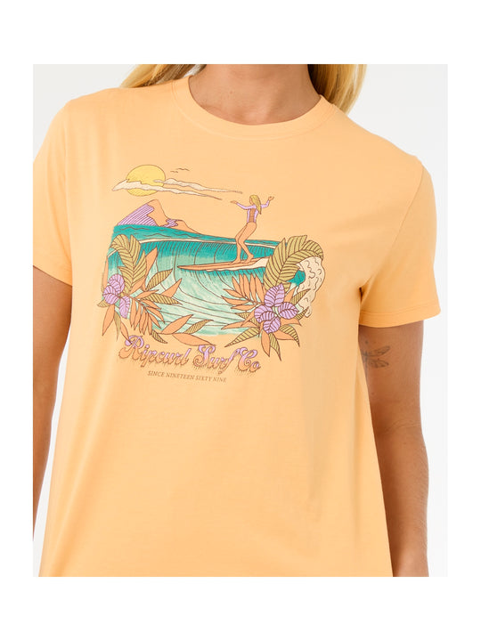 Koszulka RIP CURL Gliding Standard Tee pomarańczowa
