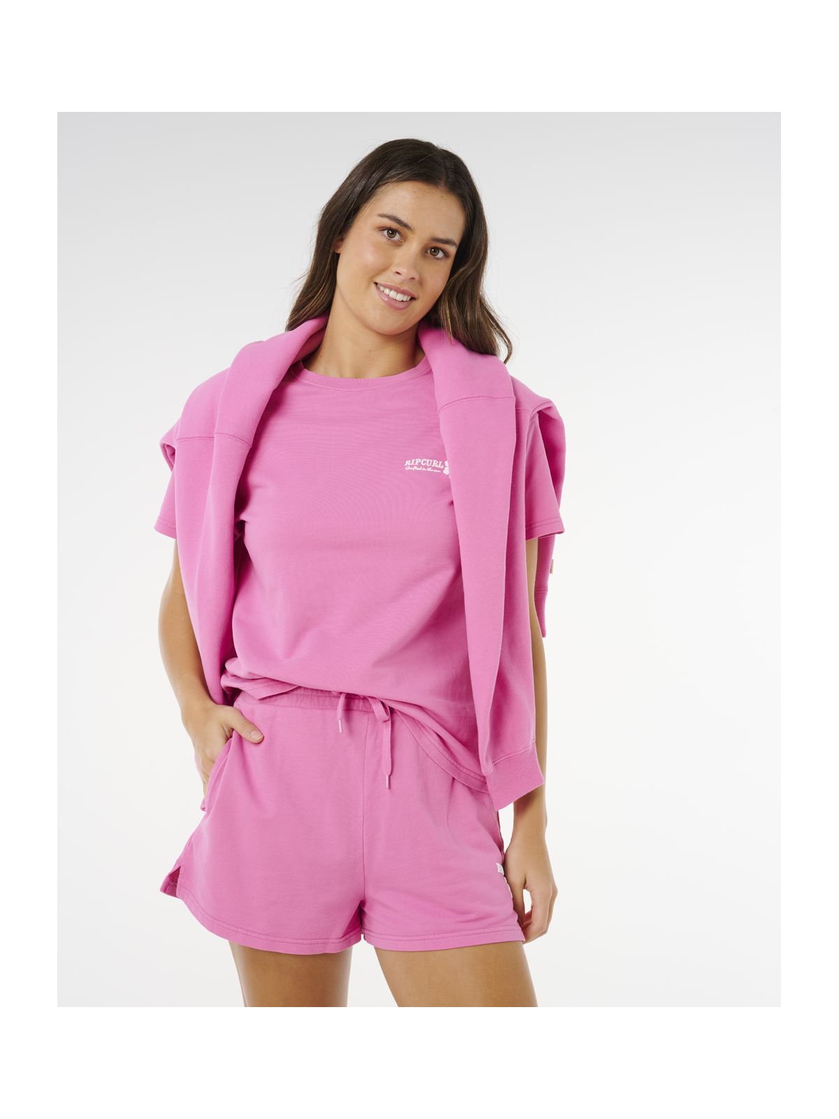 Koszulka damska RIP CURL Surf Puff Party Pack Relaxed różowa