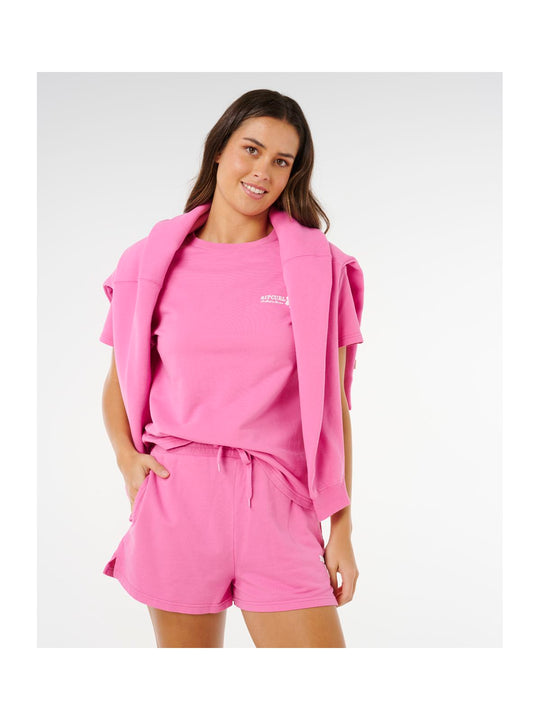 Koszulka damska RIP CURL Surf Puff Party Pack Relaxed różowa

