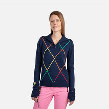 Sweter damski ROSSIGNOL W Jcc 1/2 Zip niebieski
