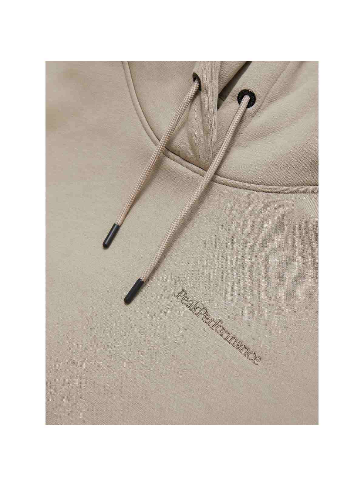 Bluza kangurka damska Peak Performance W Original Small Logo Hoo beżowy - Adventure Sports