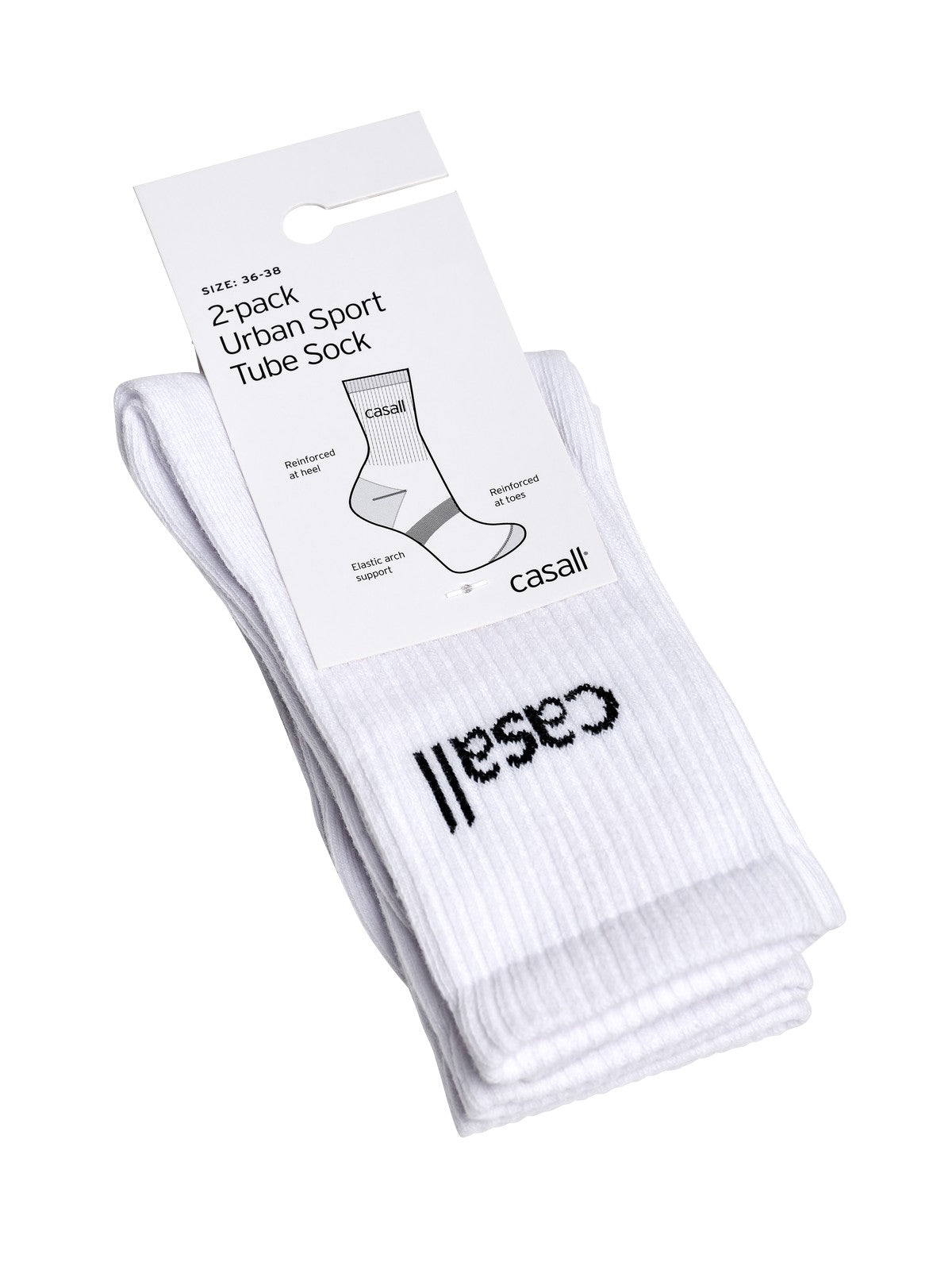 Skarpety sportowe CASALL Urban Tube Sock 2-Pack kolor biały