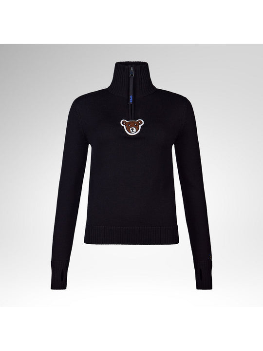 Sweter damski ROSSIGNOL W Jcc Teddy Quarter Zip Sweate czarny
