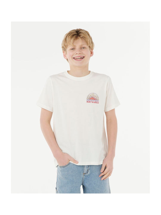 Koszulka RIP CURL GRATEFUL SHRED TEE - BOY beżowa
