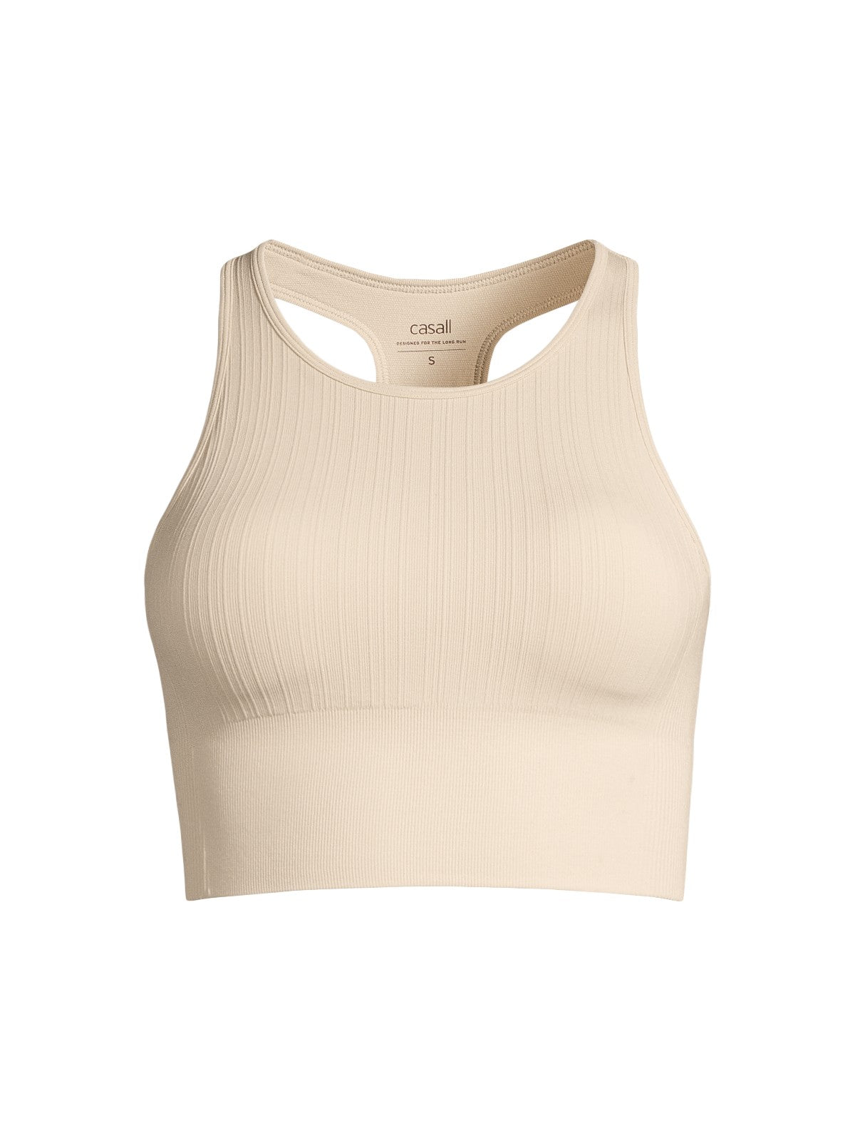 Top Casall Multi Rib Seamless Padded Sports Top kolor beżowy