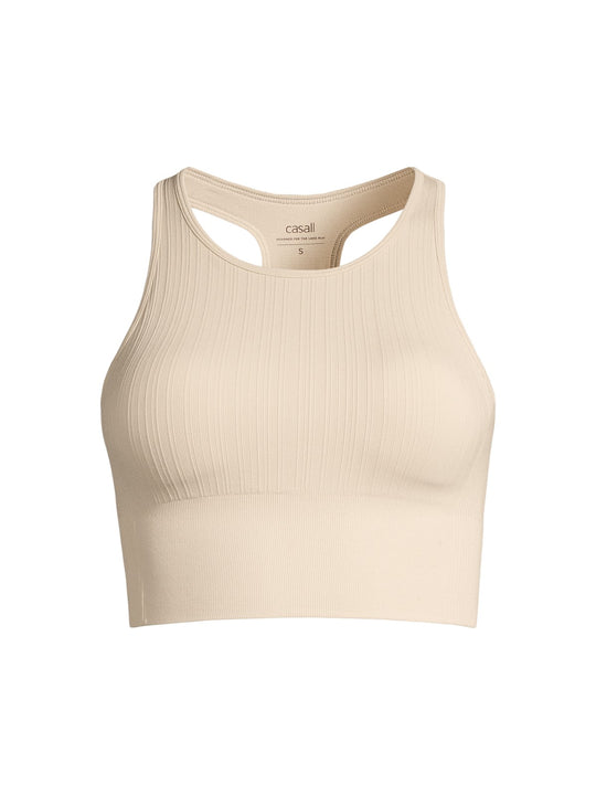 Top Casall Multi Rib Seamless Padded Sports Top kolor beżowy
