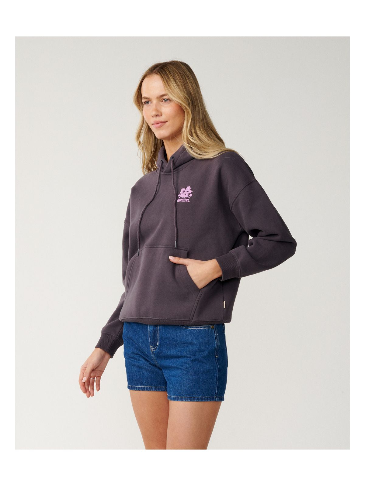 Bluza damska RIP CURL Surf Puff Heritage Hood P/P brązowa