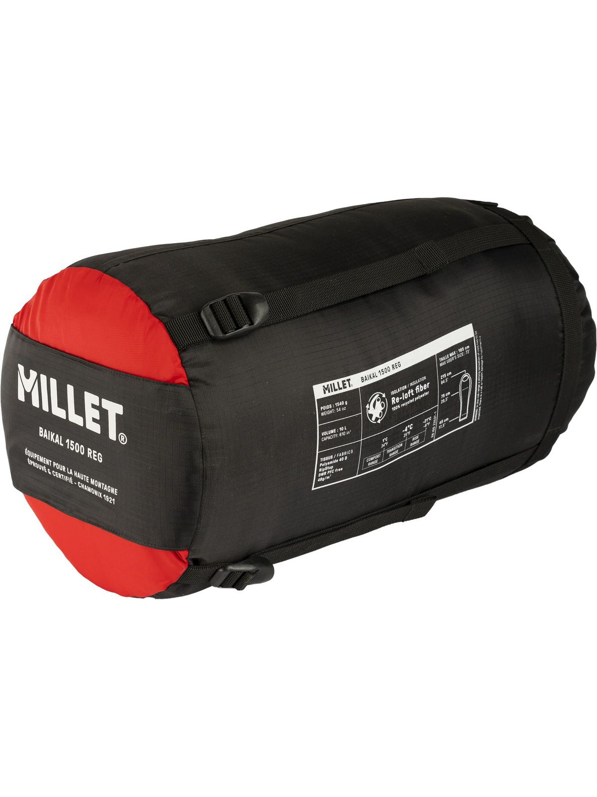 Śpiwór MILLET Baikal 1500 Reg czerwony