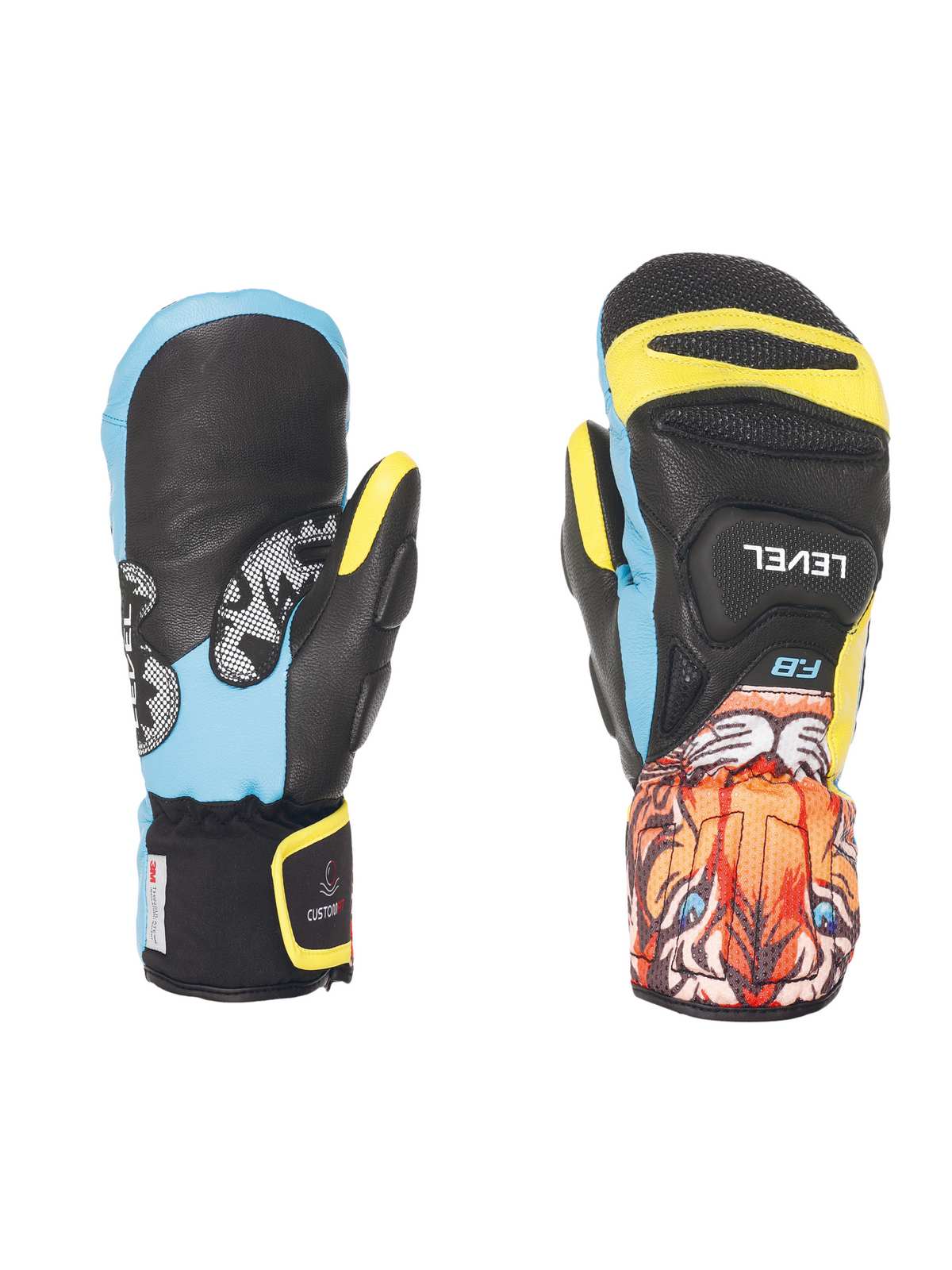 Rękawice narciarskie dziecięce LEVEL SQ JR CF Mitt żółty