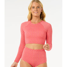 Lycra RIP CURL Shell Cove Crop Rashvest czerwony
