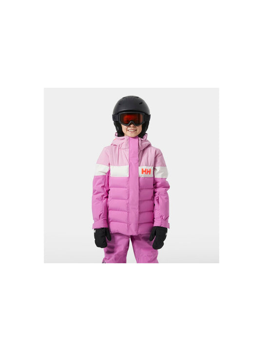 Kurtka narciarska dziecięca HELLY HANSEN Jr Girl Diamond Jacket kolor różowy
