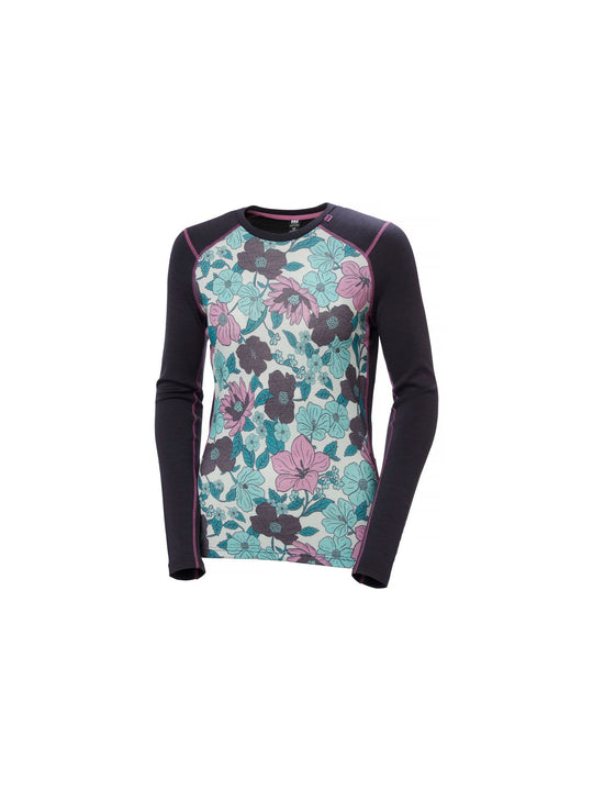 Koszulka damska HELLY HANSEN W Lifa Merino Midweight Graphic Crew multicolor

