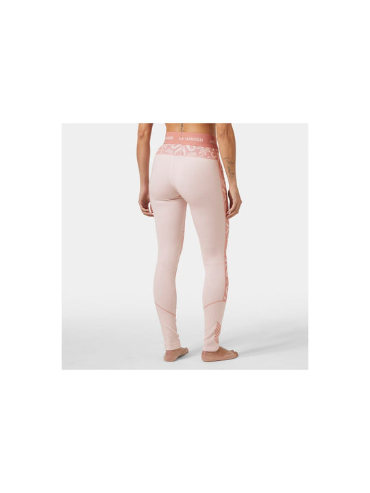 Spodnie damskie HELLY HANSEN W Lifa Merino Midweight Graphic Pant kolor różowy
