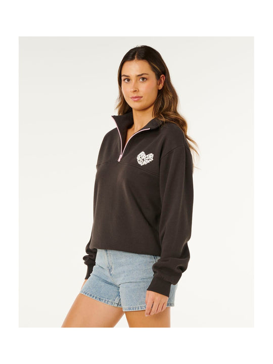 Bluza damska RIP CURL Rc Heart Half Zip Fleece czarna
