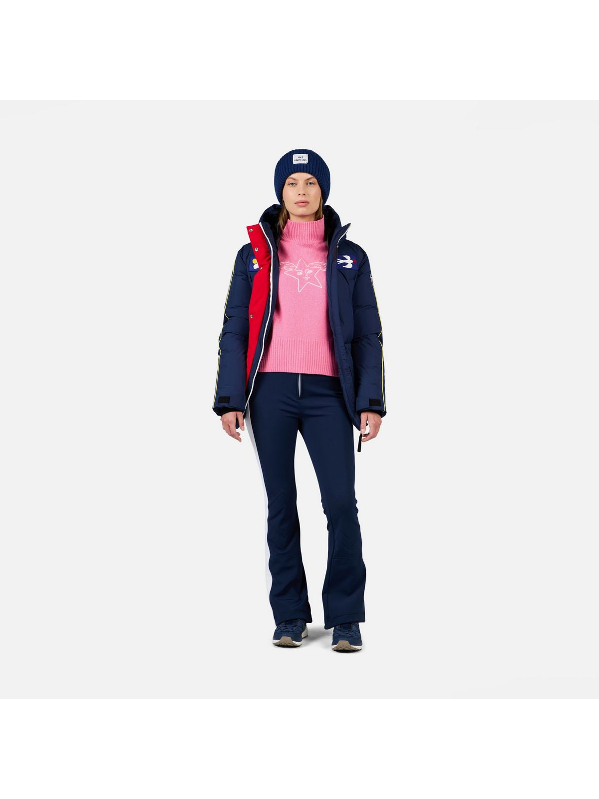 Sweter damski ROSSIGNOL W JCC SNOW ANGELS PULL różowy