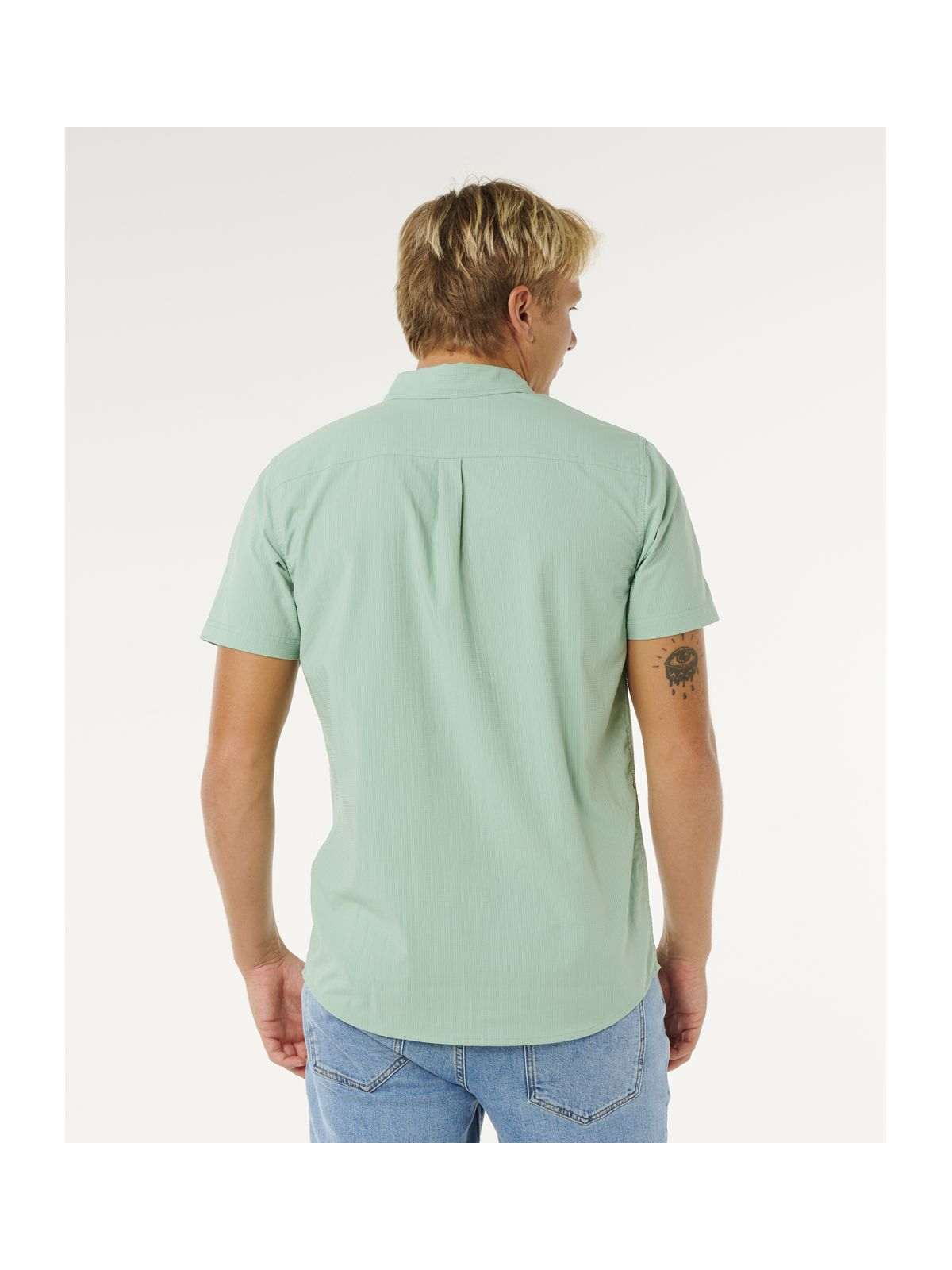 Koszula męska RIP CURL Vaporcool Aerotech S/S Shirt zielona
