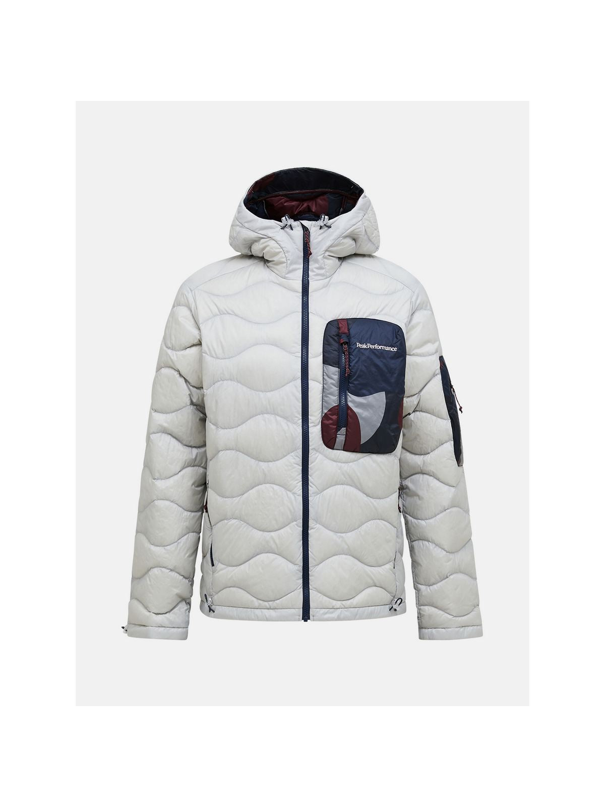 Kurtka męska PEAK PERFORMANCE Helium AOP Utility Down Hood biała