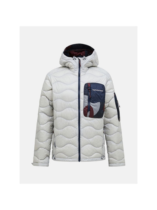Kurtka męska PEAK PERFORMANCE Helium AOP Utility Down Hood biała
