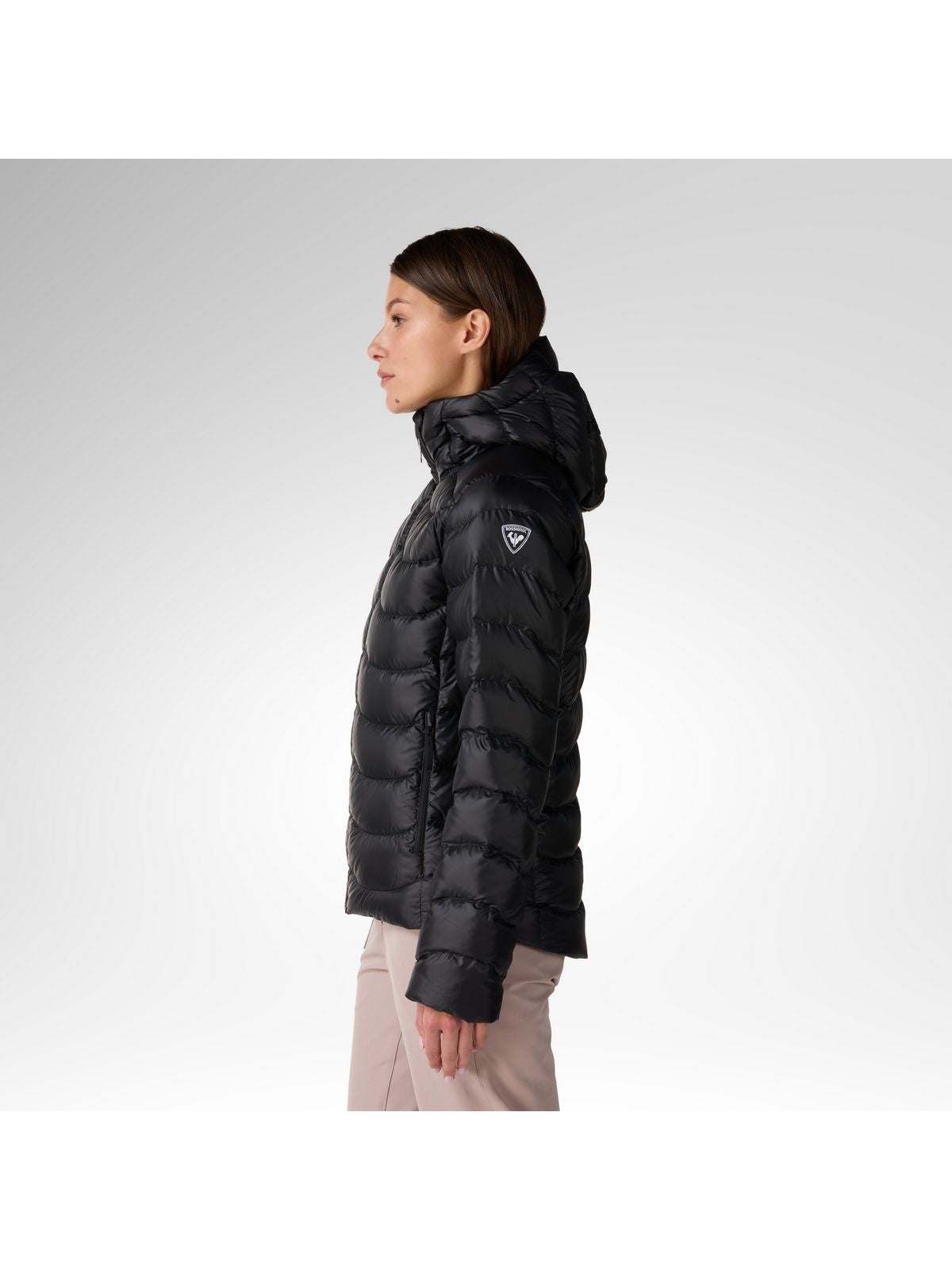Kurtka narciarska damska ROSSIGNOL W Verok Down Hoodie Jacket czarna