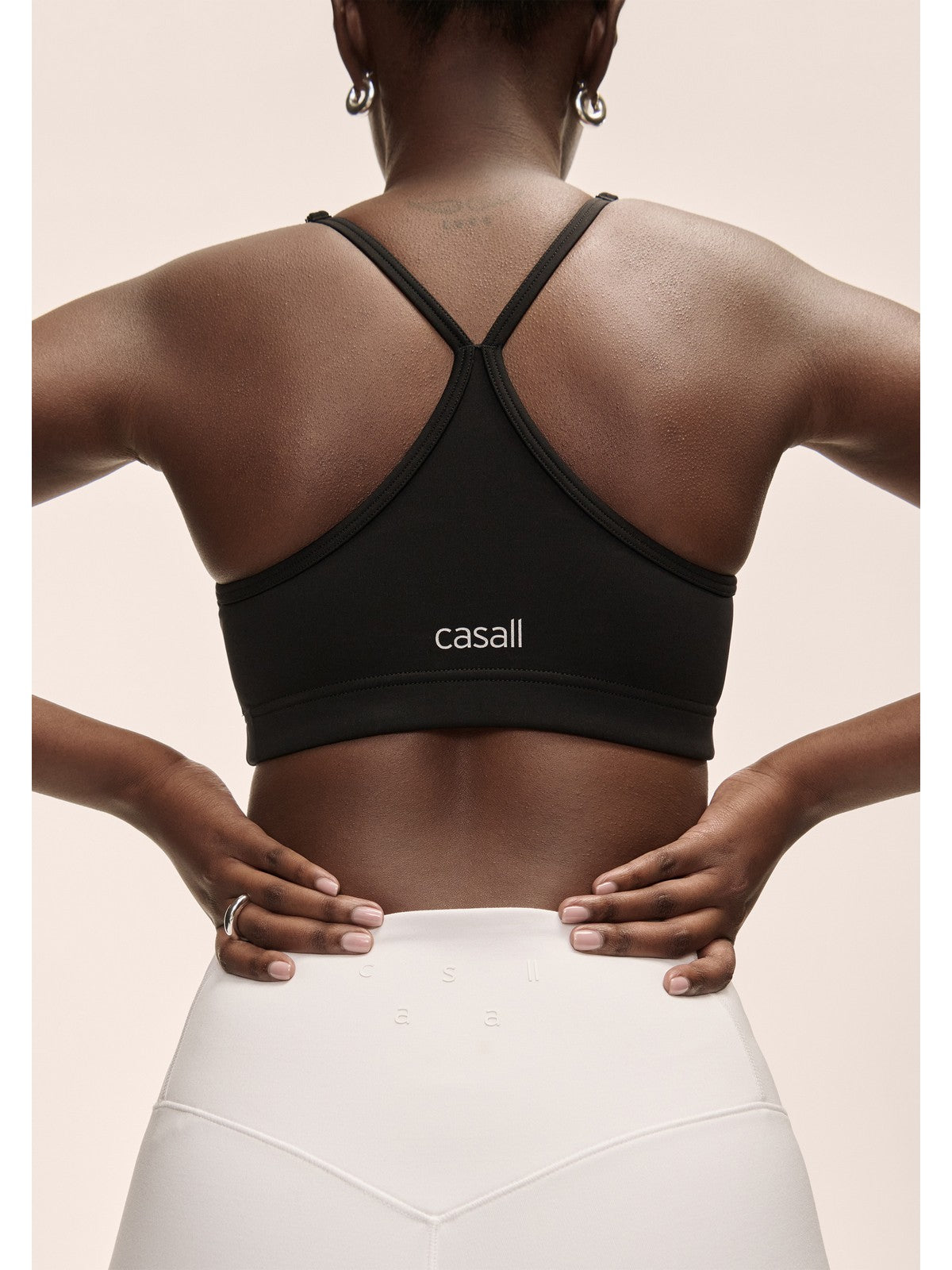 Legginsy damskie Casall Grace High Waist Tights biały - Adventure Sports