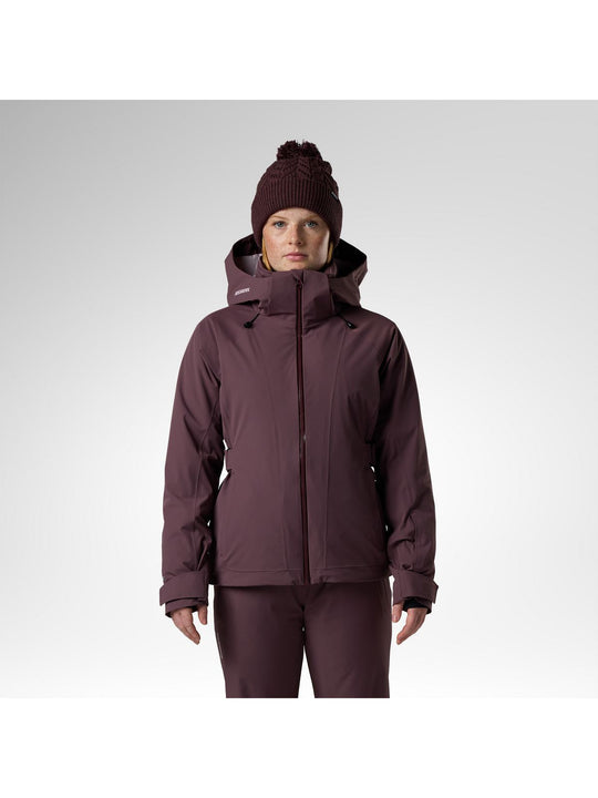 Kurtka narciarska damska ROSSIGNOL W 4Ws Blackside Insulated Jack bordowa
