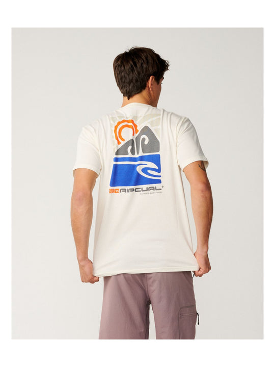 Koszulka męska RIP CURL S-Series Vaporcool Totem Tee biała
