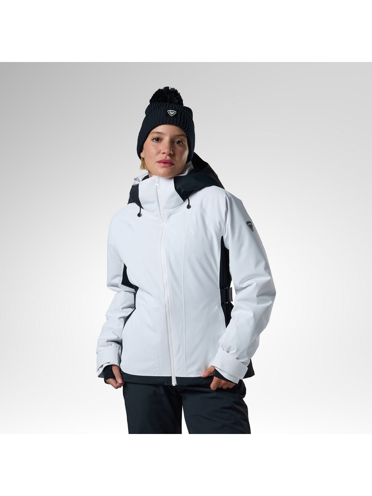 Kurtka narciarska damska ROSSIGNOL W 4Ws Blackside Insulated Jack biała