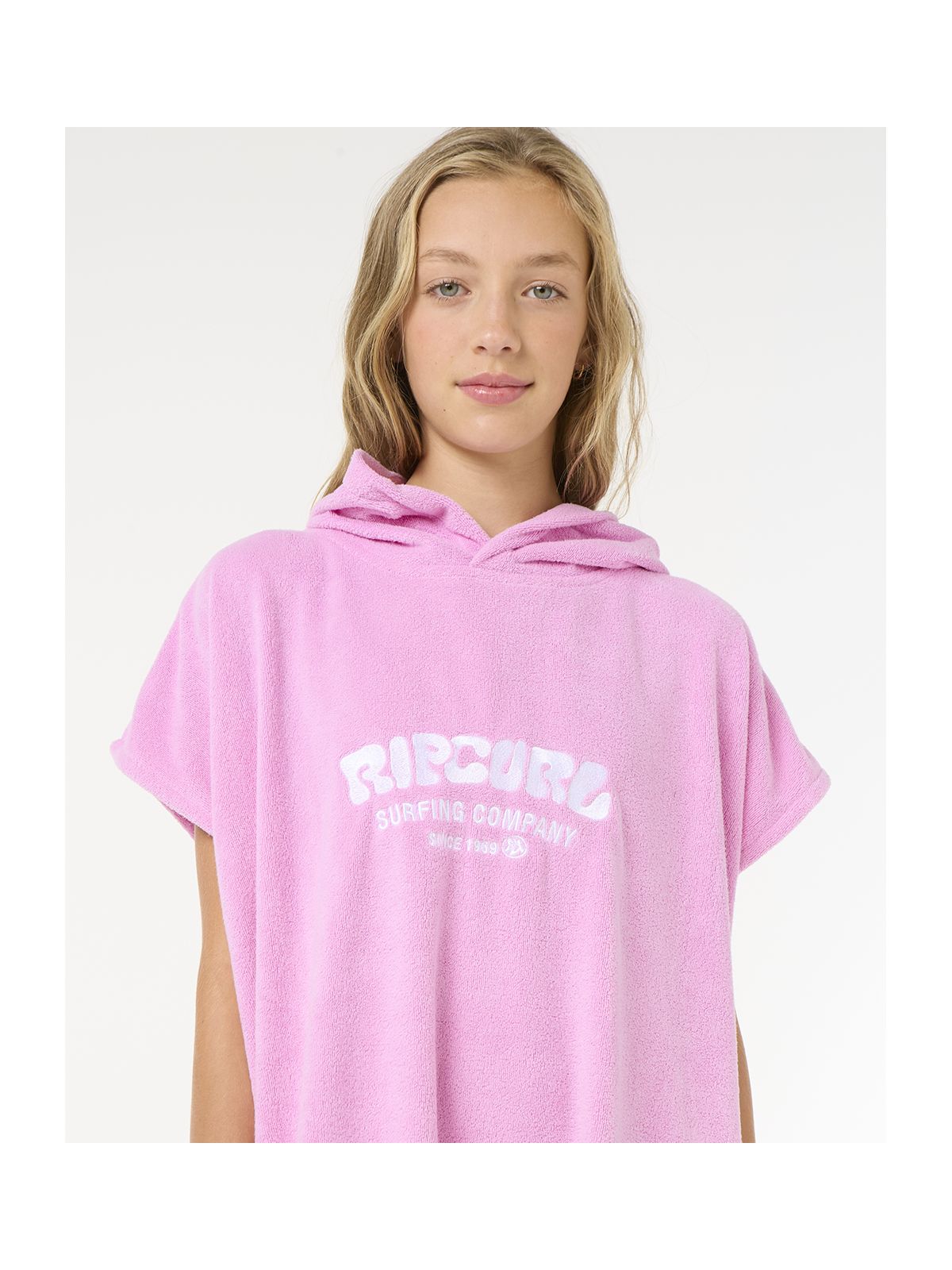 Ponczo damskie RIP CURL Classic Surf Hooded Towel-Girl różowe