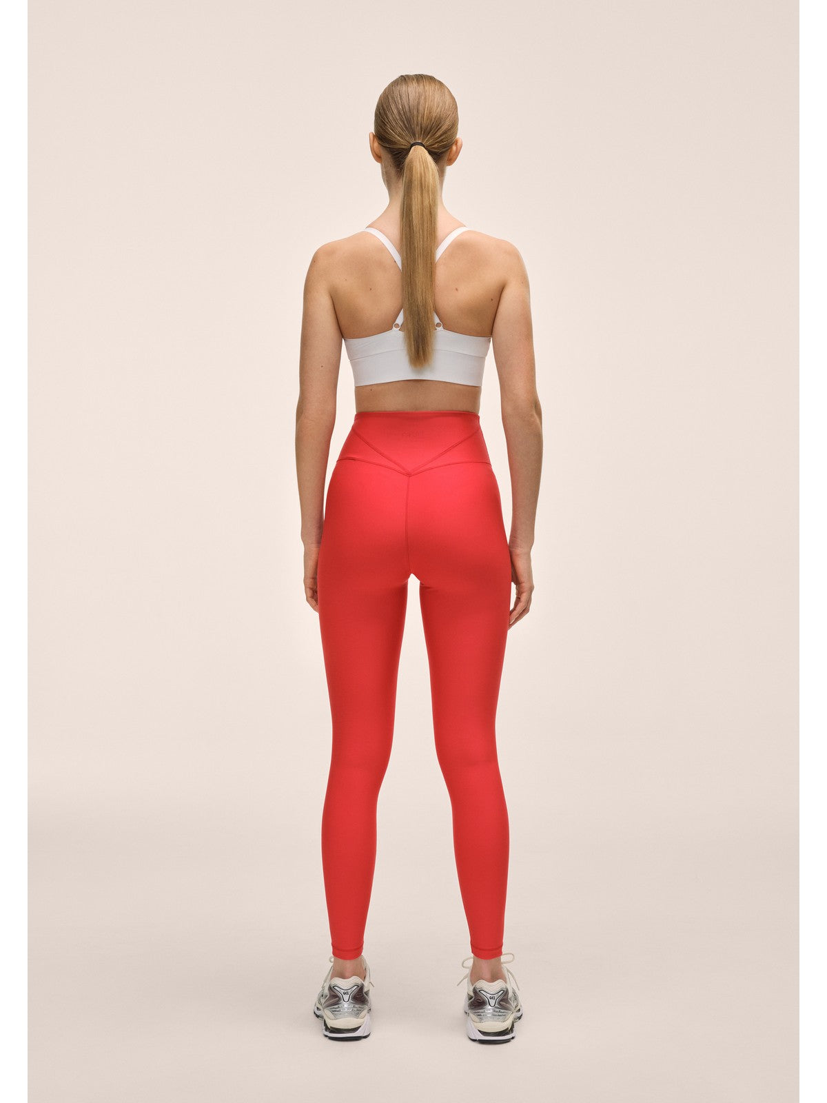 Legginsy damskie CASALL V-shape High Waist Tights kolor czerwony