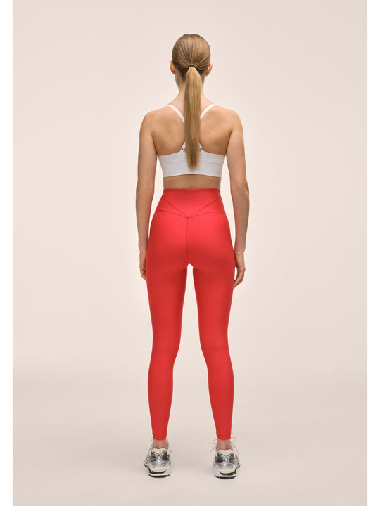 Legginsy damskie CASALL V-shape High Waist Tights kolor czerwony
