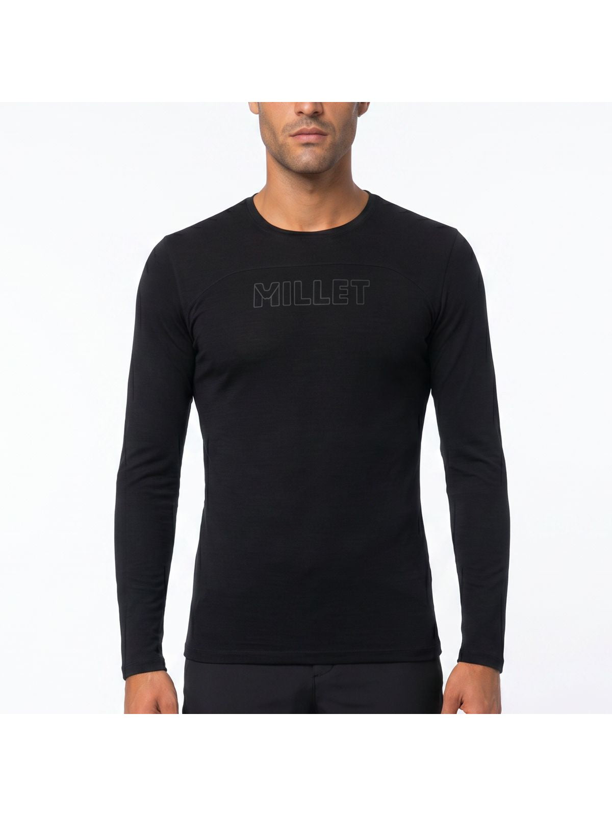 Koszulka męska MILLET M Ubic Wool Ts Ls M czarna