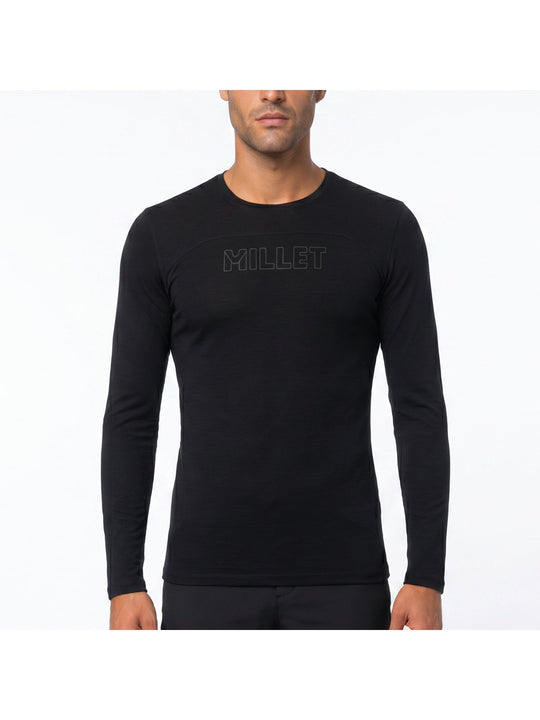 Koszulka męska MILLET M Ubic Wool Ts Ls M czarna
