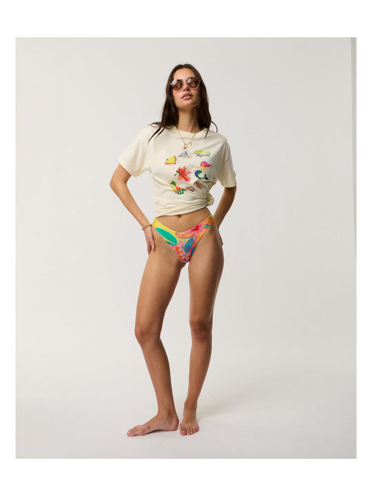 Koszulka damska RIP CURL Desire Relaxed Tee żółta
