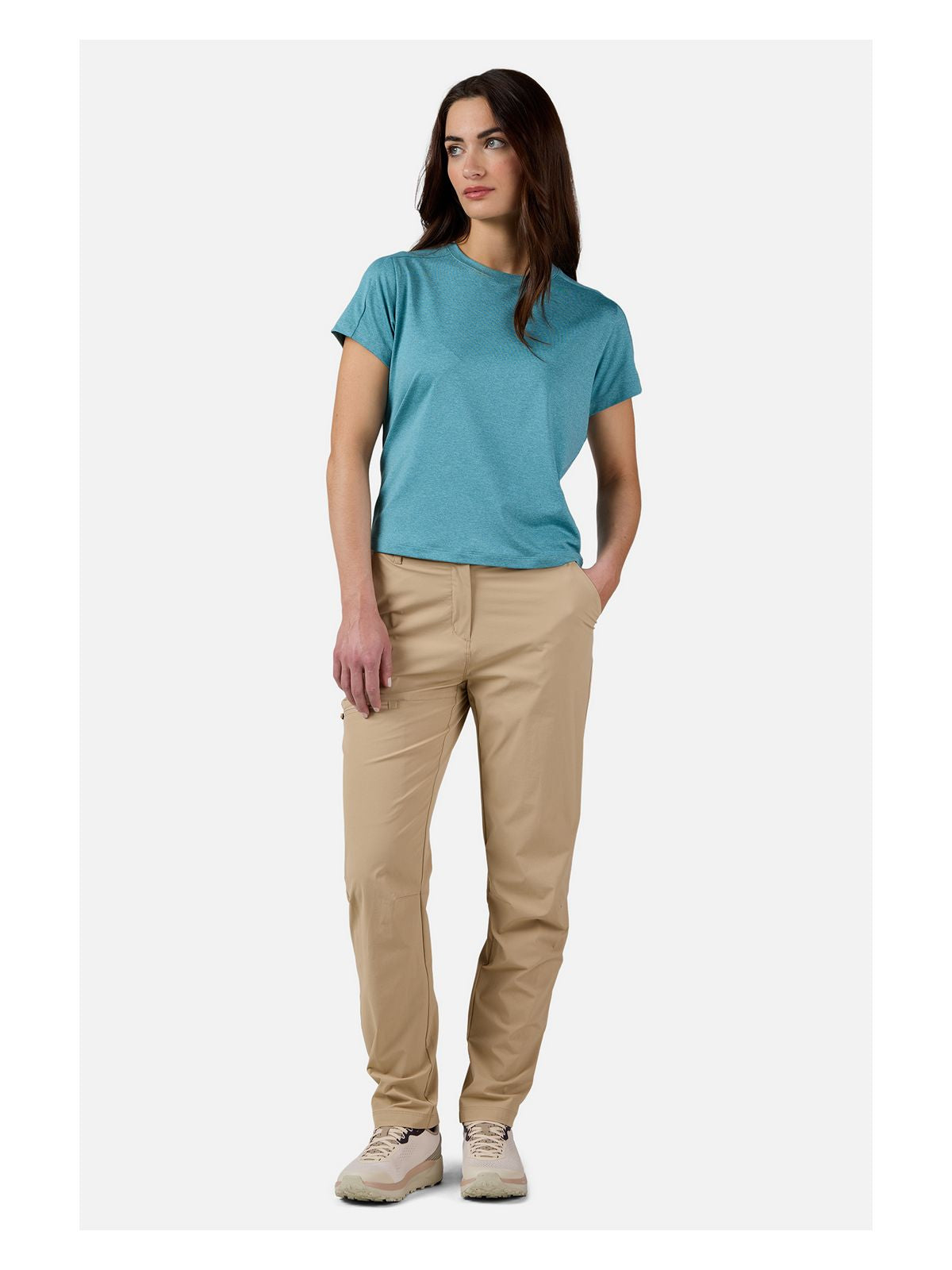 Spodnie damskie ROSSIGNOL W Lycian Pant beżowy - Adventure Sports