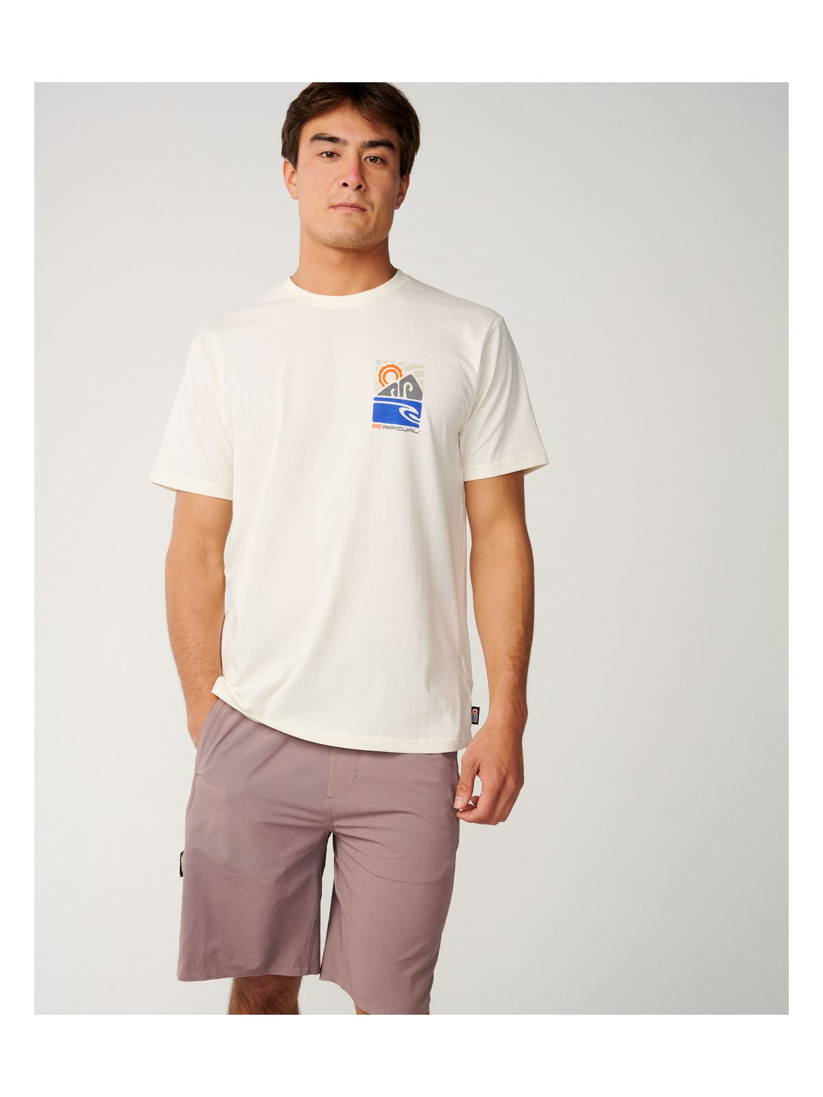 Koszulka męska RIP CURL S-Series Vaporcool Totem Tee biała