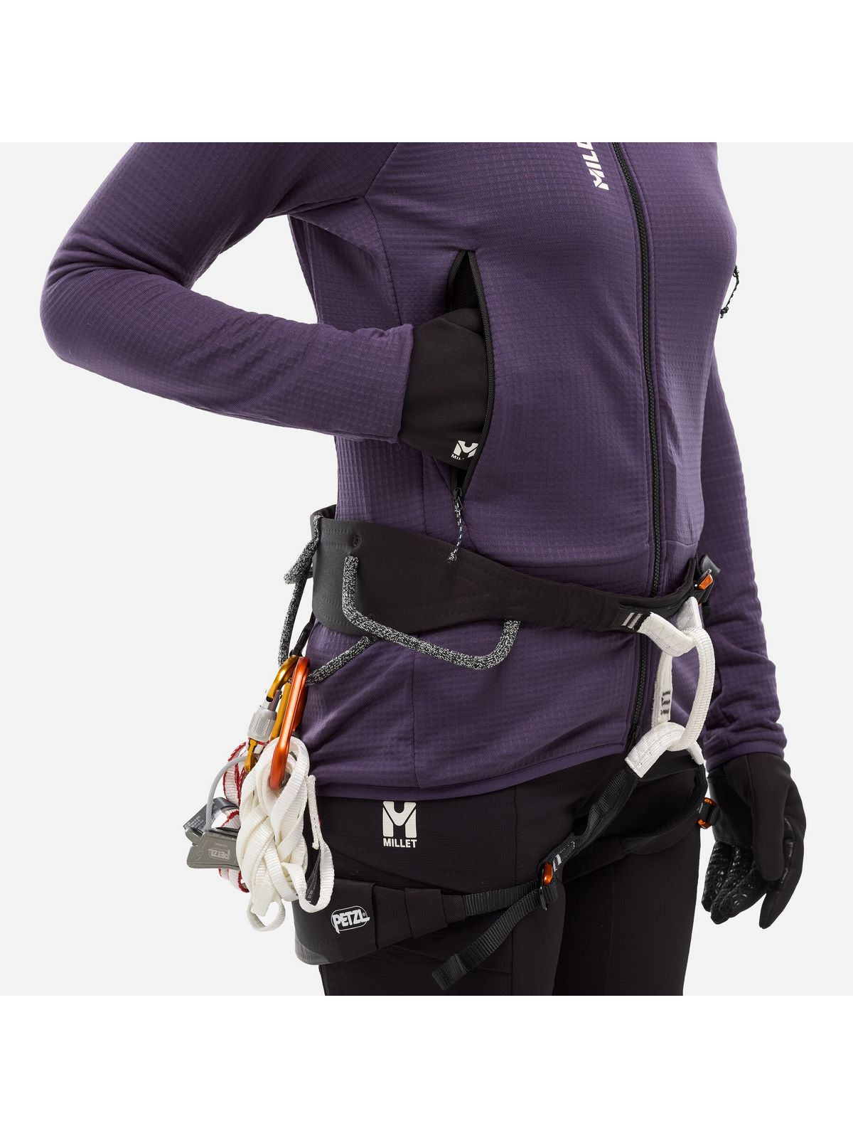 Bluza MILLET W FUSION GRID HOODIE fioletowa